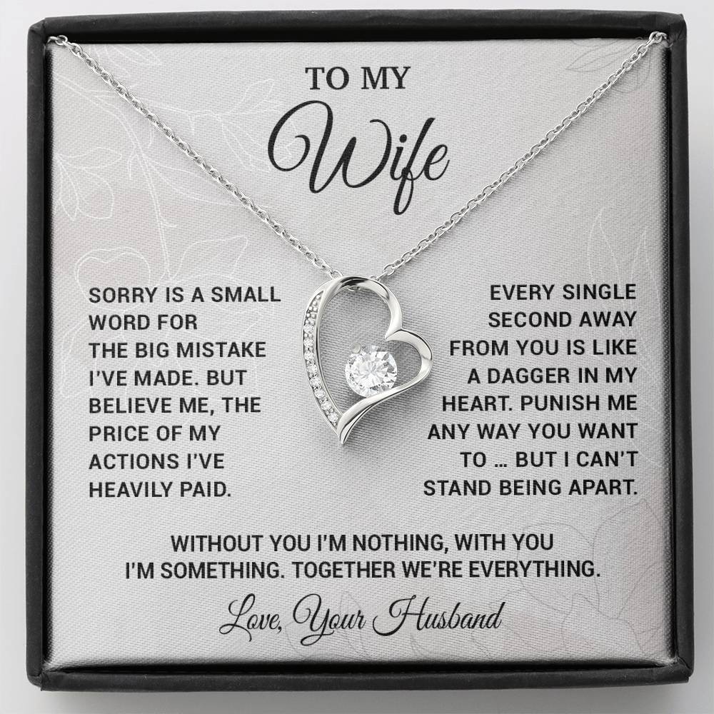 To My Wife Necklace, Christmas Gifts For Women, Anniversary Gift For Wife 16_10_White