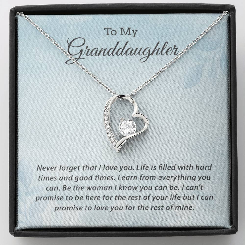 To My Granddaughter Necklace, Grandma Granddaughter Jewelry, Birthday Gift For Granddaughter