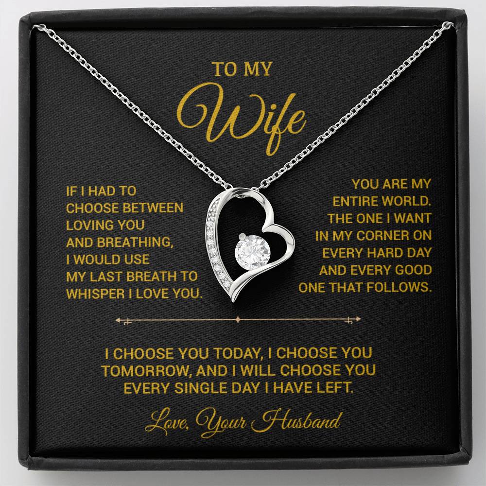 To My Wife Necklace, Gift For Wife, Anniversary Gift For Wife, Christmas Gift