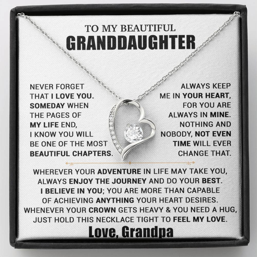 To My Granddaughter Necklace, Granddaughter Gift from Grandpa, Christmas Gift 10_10