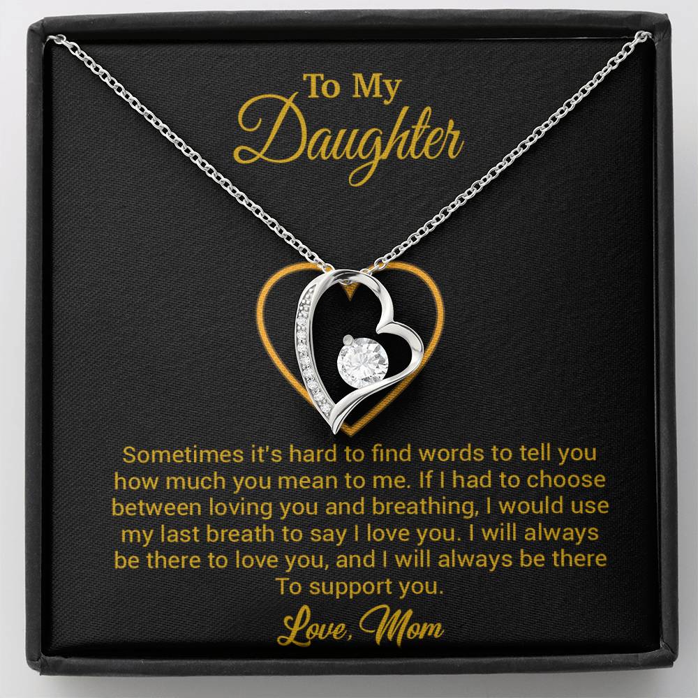 To My Daughter Necklace, Gift for Daughter from mom, Daughter mother Necklace 31_3_Gold