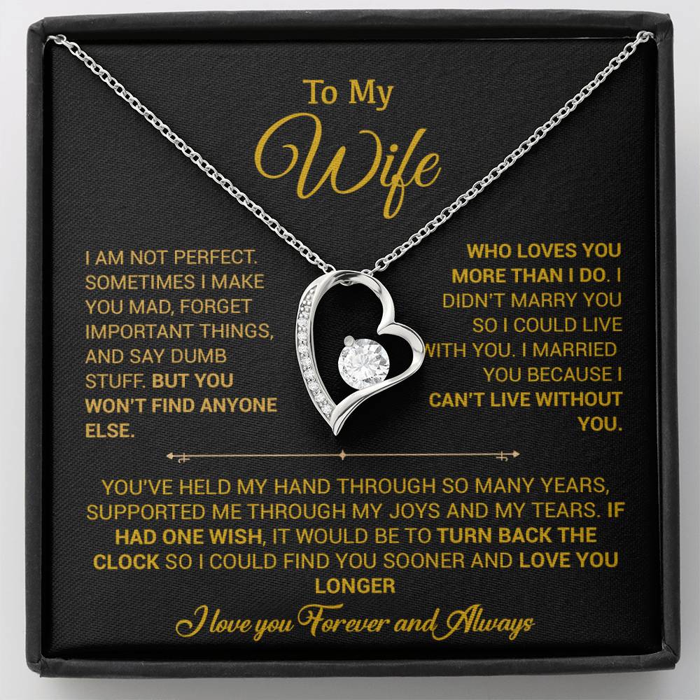 To My Wife Necklace, Gift For Wife, Anniversary Gift For Wife, Christmas Gift 1_10_Gold
