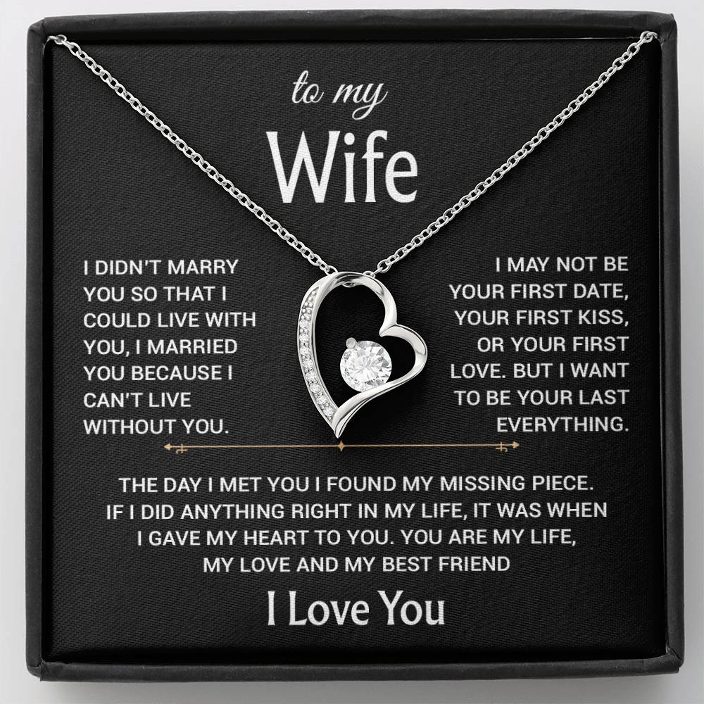 To My Wife Necklace, Christmas Gifts For Women, Anniversary Gift For Wife 16_12_Black