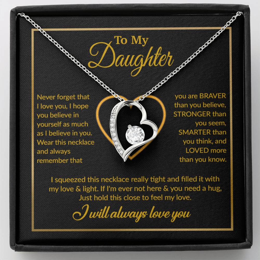 To My Daughter Necklace, Gift For Daughter From Dad, Daughter Father Necklace 13_12_Gold