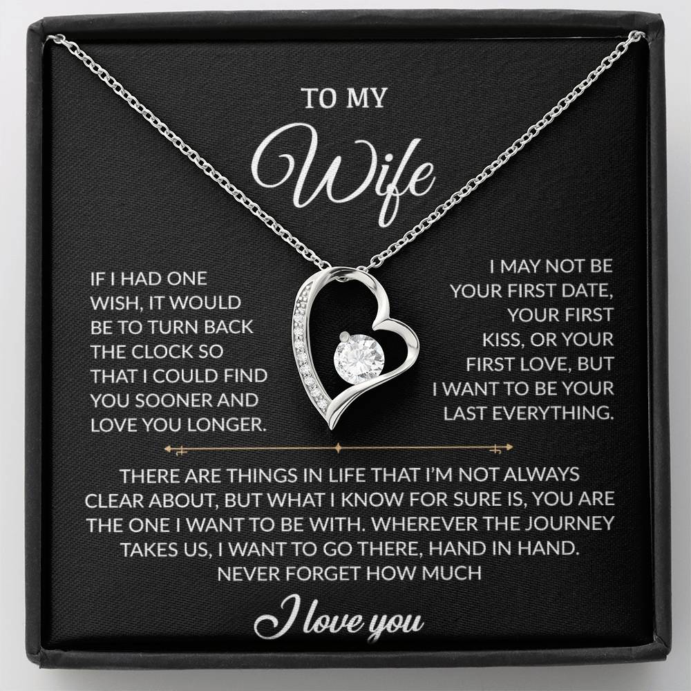 To My Wife Necklace, Gift For Wife, Anniversary Gift For Wife, Necklace For Wife 28_7_Black