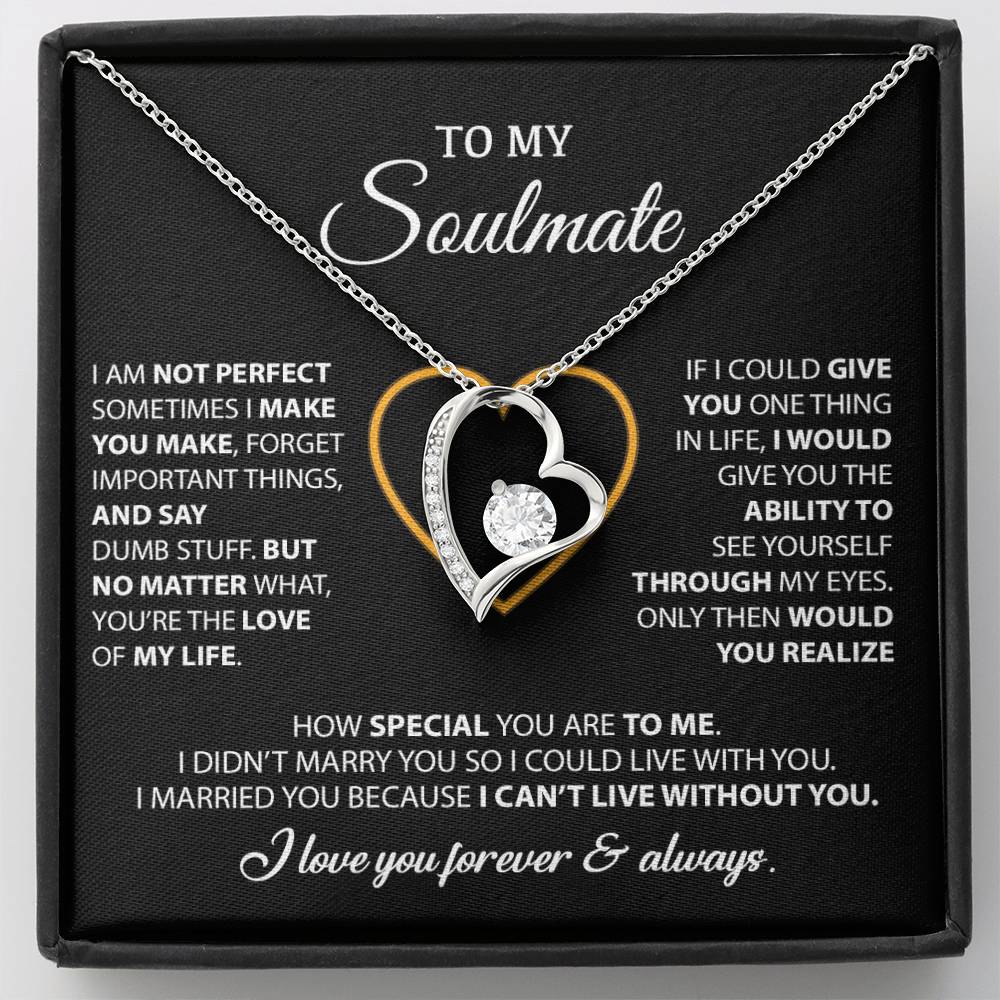 To My Soulmate Necklace, Gift For Wife From Husband, Valentines Gift For Wife 12_2_Black