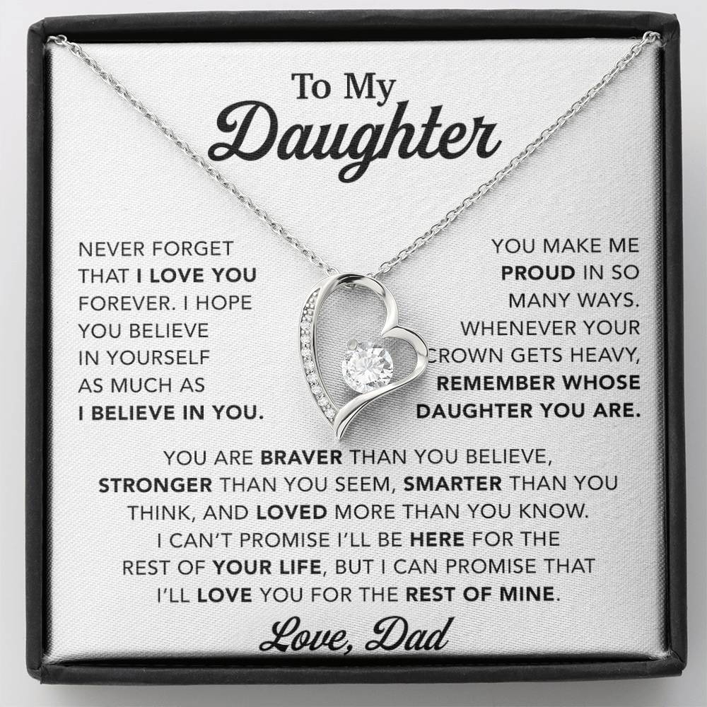 To My Daughter Necklace, Gift for Daughter from Dad, Father Daughter Necklace 29_10