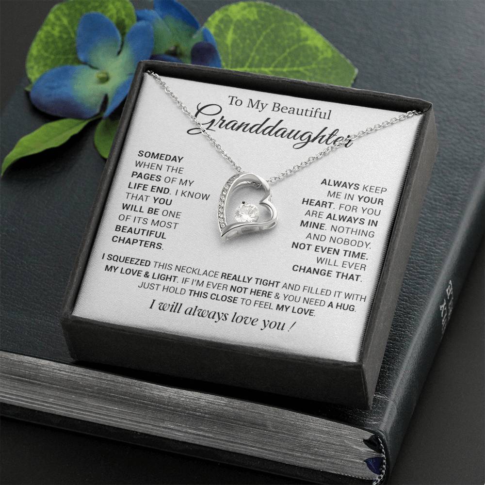 To My Granddaughter Necklace, Birthday Gift For Granddaughter From Grandpa 12_12