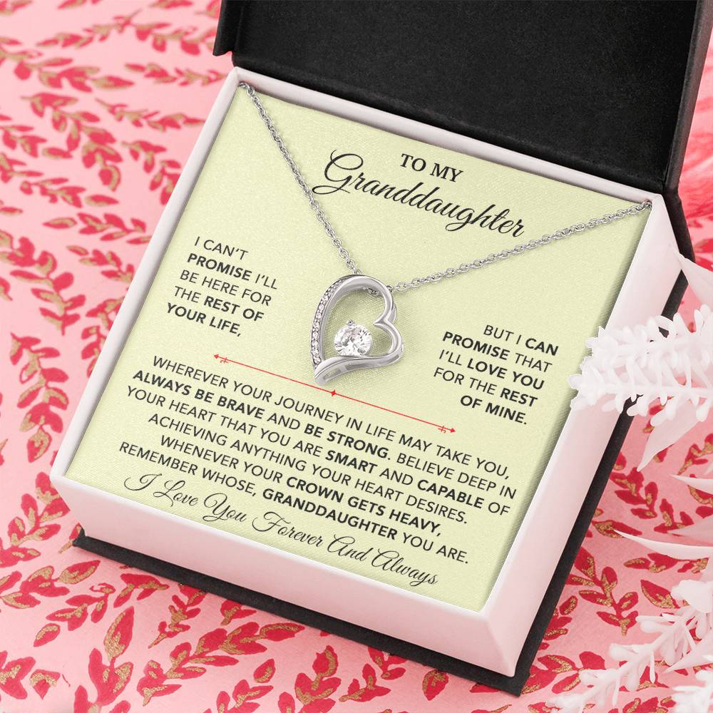 To My Granddaughter Necklace, Granddaughter Gift from Grandpa, Christmas Gift 28_9_Gold