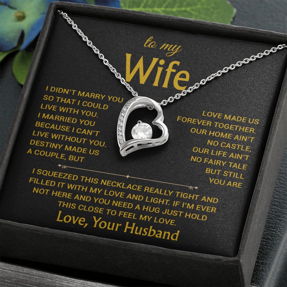 To My Wife Necklace, Christmas Gifts For Women, Anniversary Gift For Wife 17_12_Gold