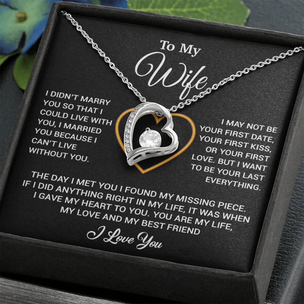 To My Wife Necklace, Christmas Gifts For Women, Anniversary Gift For Wife 18_12_Black