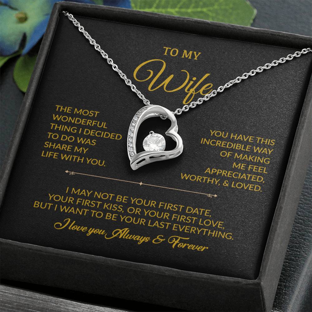 To My Wife Necklace, Gift For Wife, Anniversary Gift For Wife, Necklace For Wife
