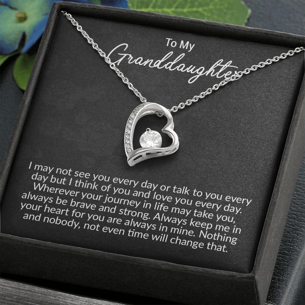 To My Granddaughter Necklace, Granddaughter Gift, Granddaughter Birthday Gift, Graduation Gift for Granddaughter