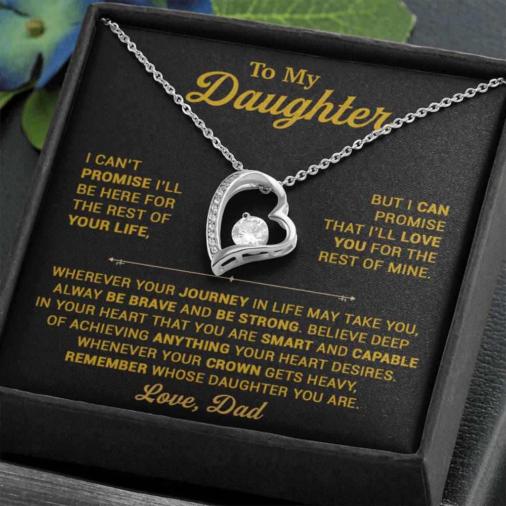 To My Daughter Necklace, Gift for Daughter from Dad, Daughter Father Necklace 11_10_Gold