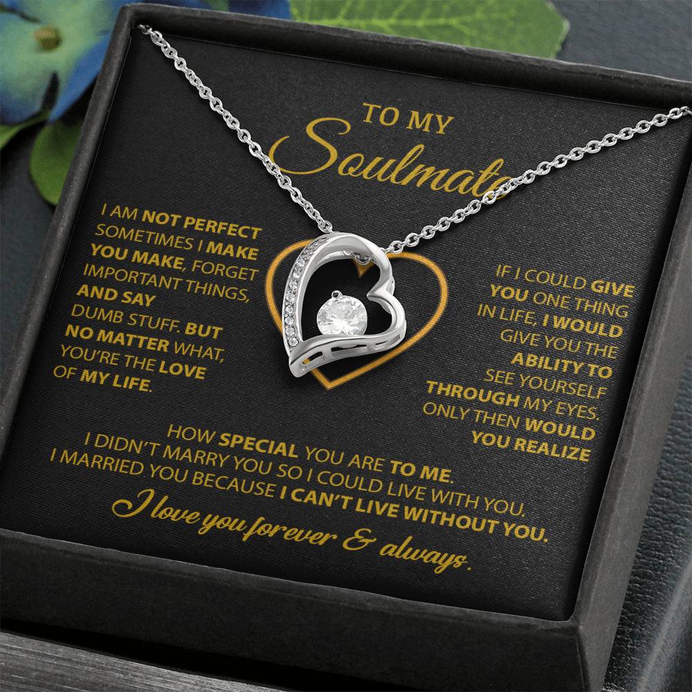 To My Soulmate Necklace, Gift For Wife From Husband, Valentines Gift For Wife 12_2_Gold