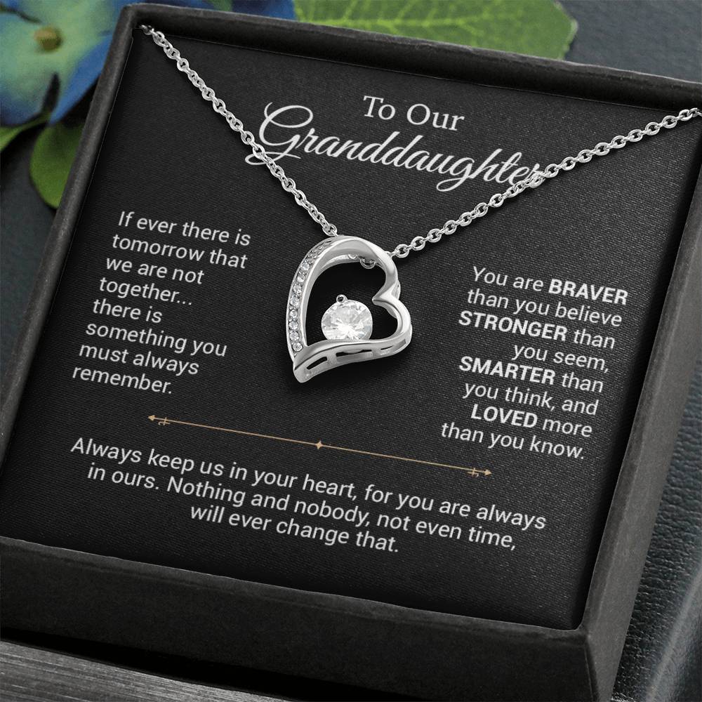 To Our Granddaughter Necklace, Christmas Gift For Granddaughter, Birthday Gift_Black
