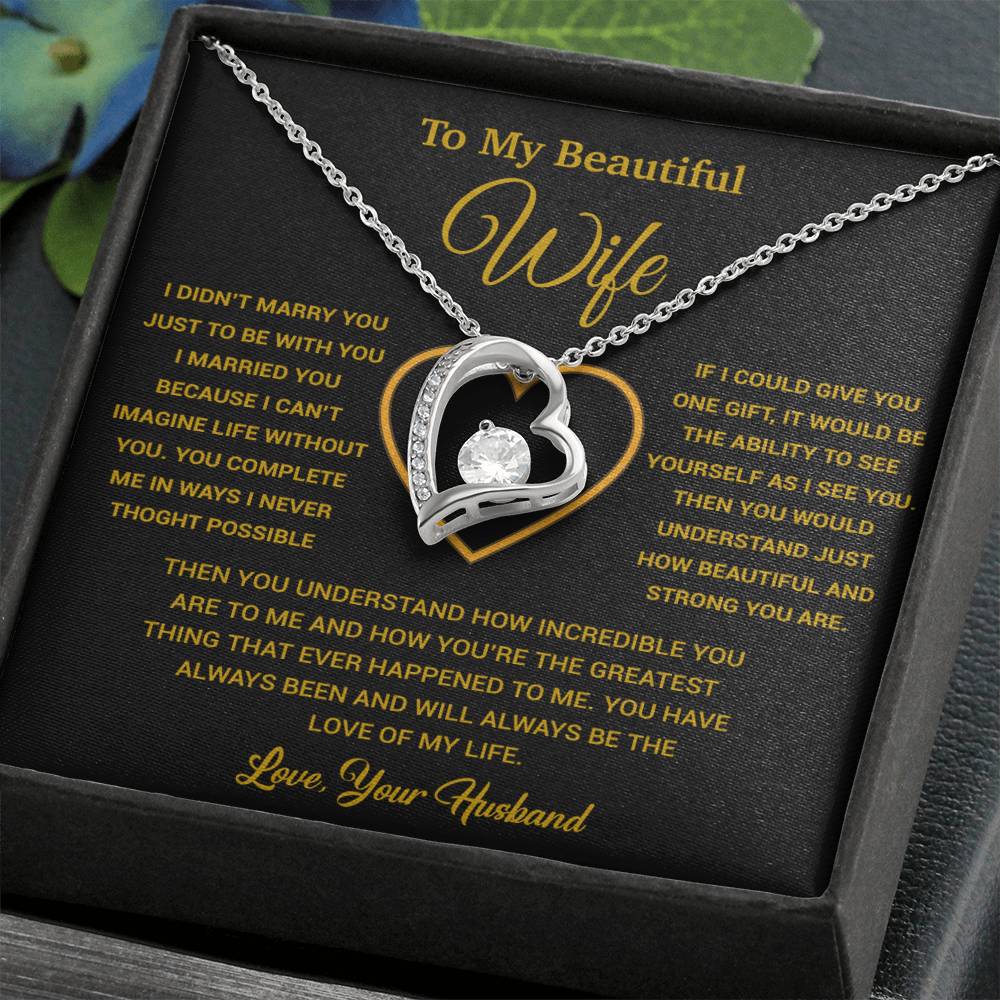 To My Wife Necklace, Gift For Wife, Anniversary Gift For Wife, Necklace For Wife 4_2_Gold