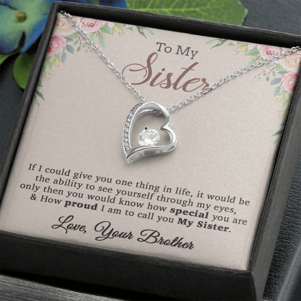 To My Sister Necklace, Brother to Sister, Birthday gift For Sister from Brother 7_12