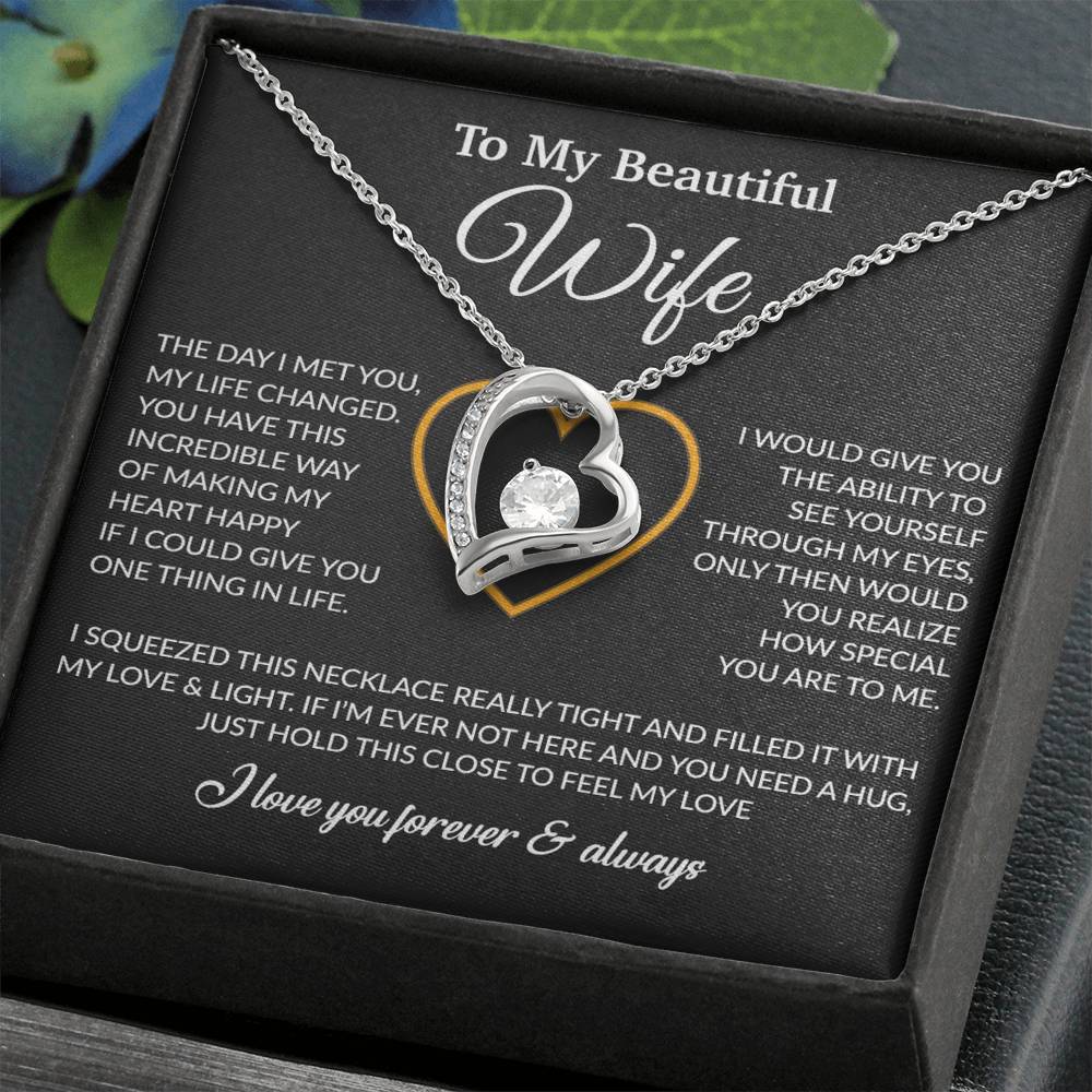 To My Wife Necklace, Gift For Wife, Anniversary Gift For Wife, Necklace For Wife 23_1_Black
