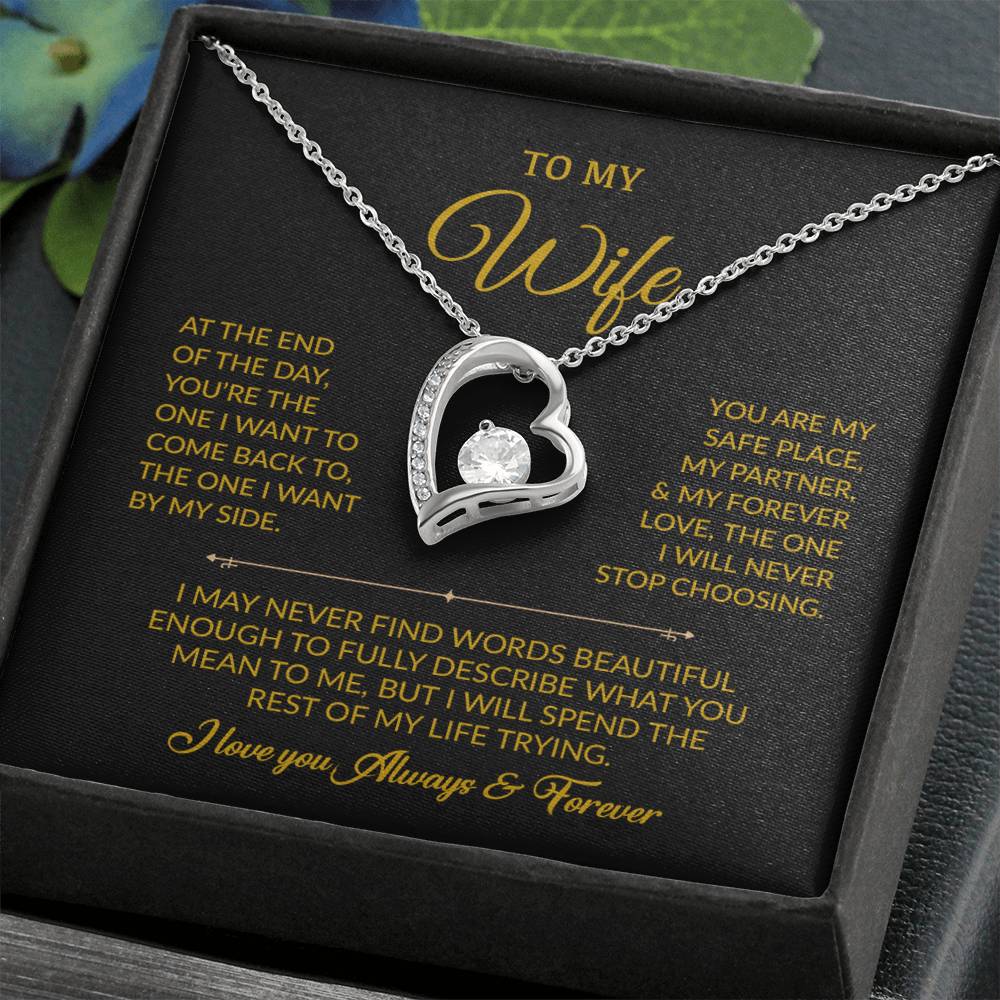 To My Wife Necklace, Gift For Wife, Anniversary Gift For Wife, Necklace For Wife
