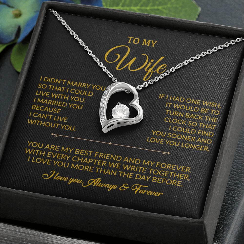 To My Wife Necklace, Gift For Wife, Anniversary Gift For Wife, Necklace For Wife