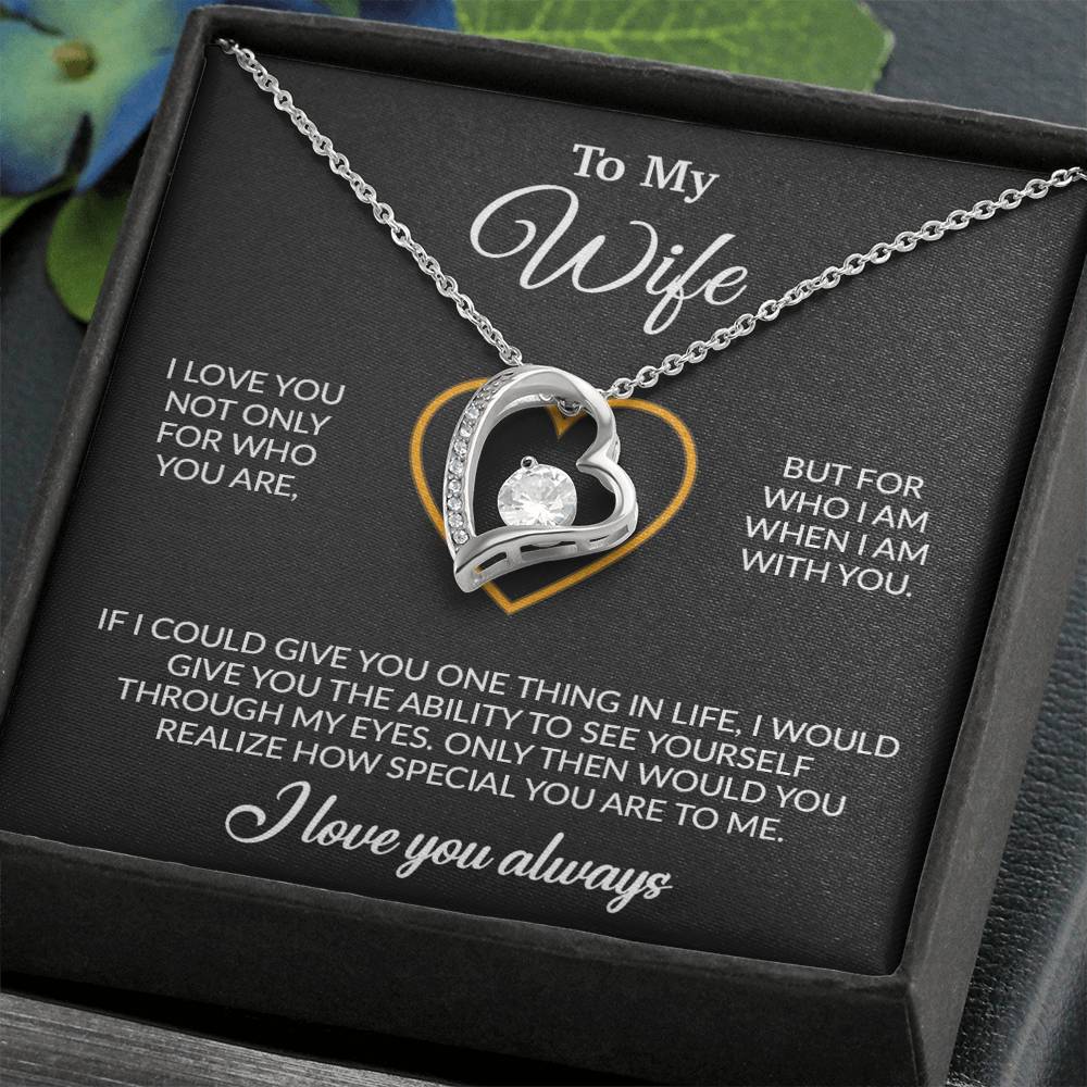 To My Wife Necklace, Gift For Wife, Anniversary Gift For Wife, Necklace For Wife 10_6_Black