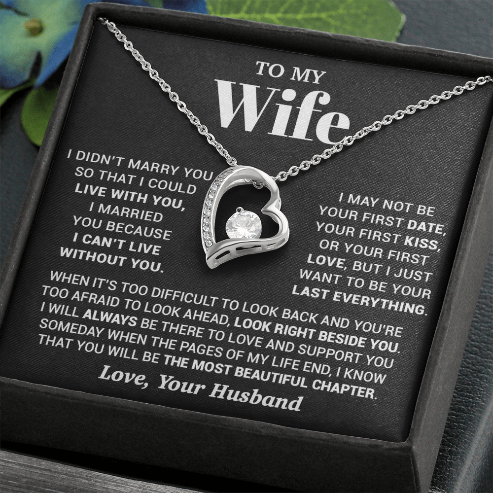 To My Wife Necklace, Christmas Gifts For Women, Anniversary Gift For Wife 28_9_Black