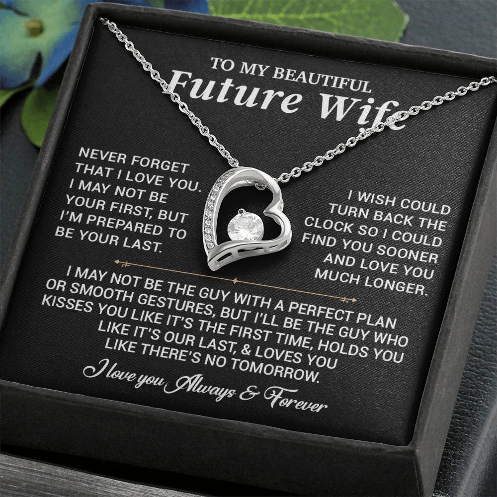 To My Beautiful Future Wife Necklace, Anniversary Birthday Christmas Gift for Her 26_6_Black
