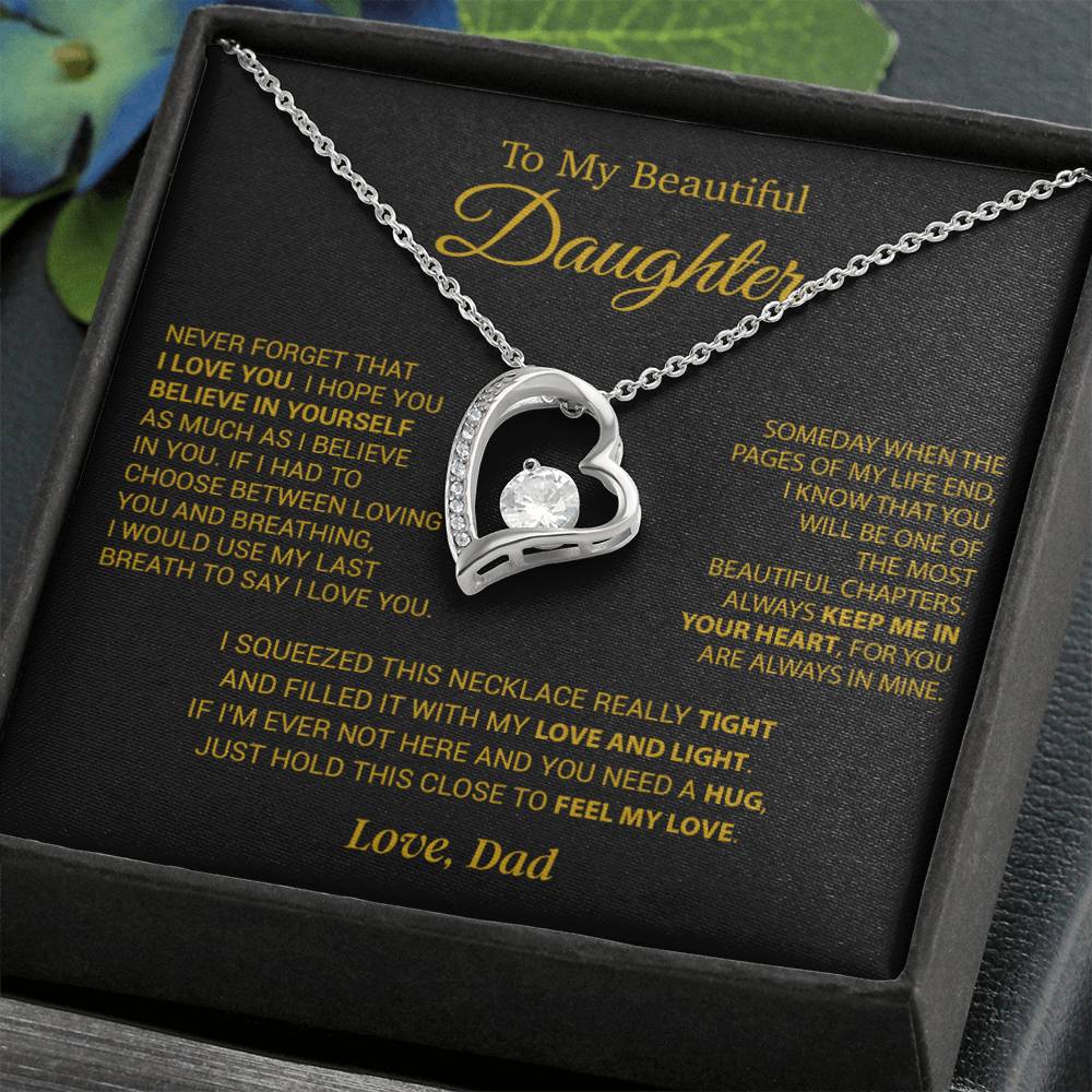 To My Daughter Necklace, Daughter Father Necklace, Daughter Gift From Dad 9_9