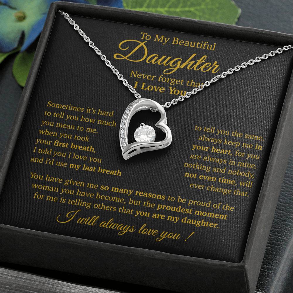 To My Daughter Necklace, Daughter Father Necklace, Daughter Gift From Dad, Mom 8_11