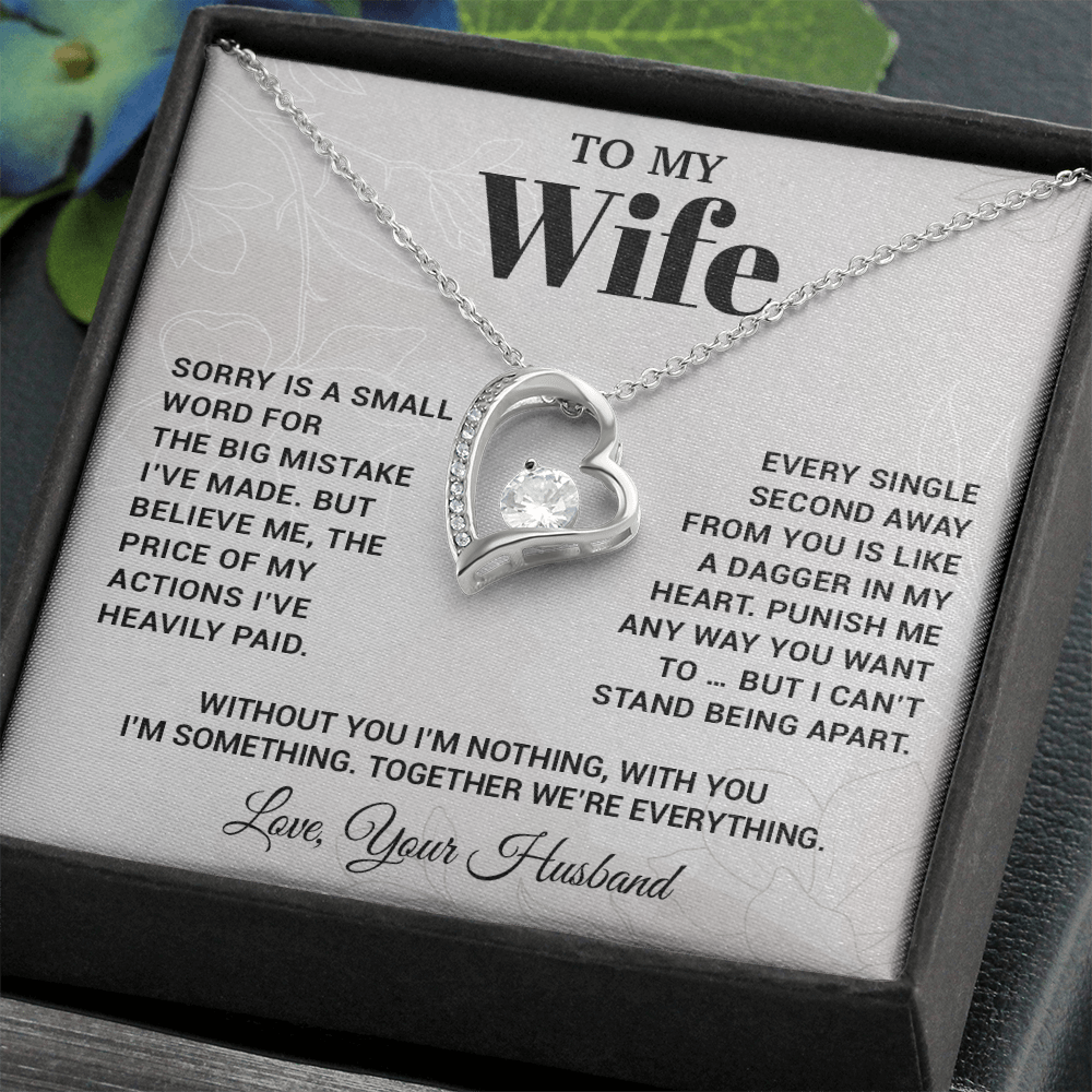 To My Wife Necklace, Christmas Gifts For Women, Anniversary Gift For Wife 16_10_White