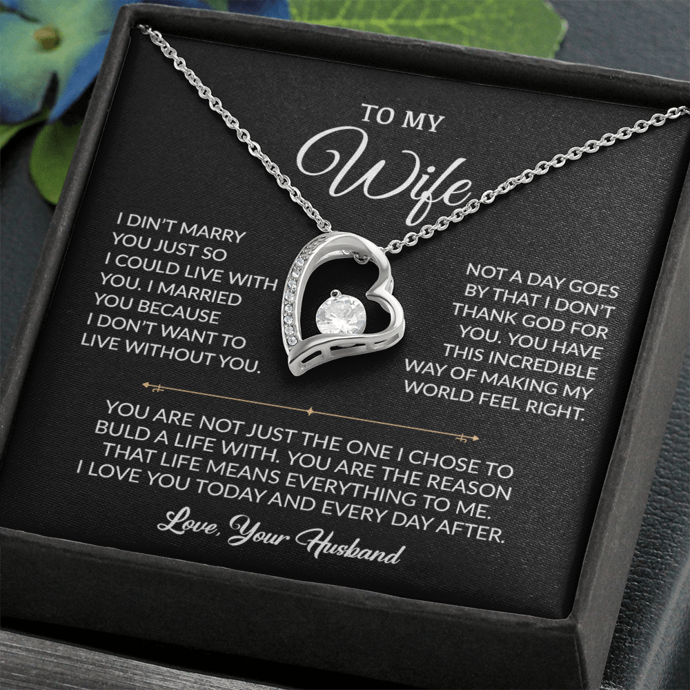 To My Wife Necklace, Gift For Wife, Anniversary Gift For Wife, Necklace For Wife