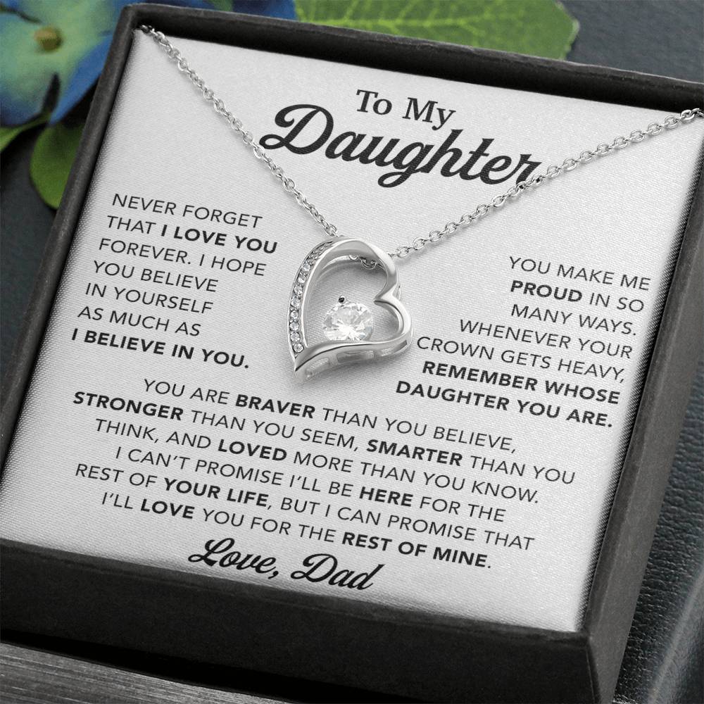 To My Daughter Necklace, Gift for Daughter from Dad, Father Daughter Necklace 29_10
