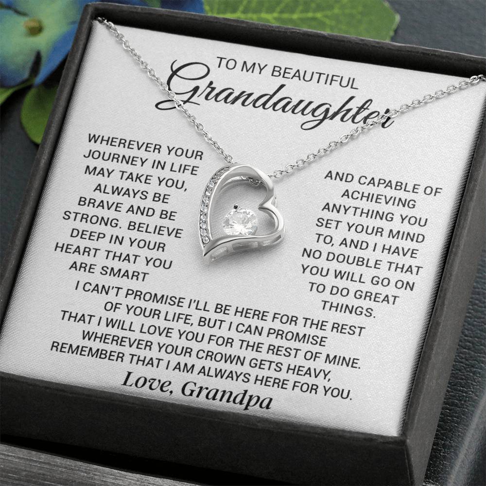 To My Granddaughter Necklace, Birthday Gift For Granddaughter, Birthday Gifts 8_8
