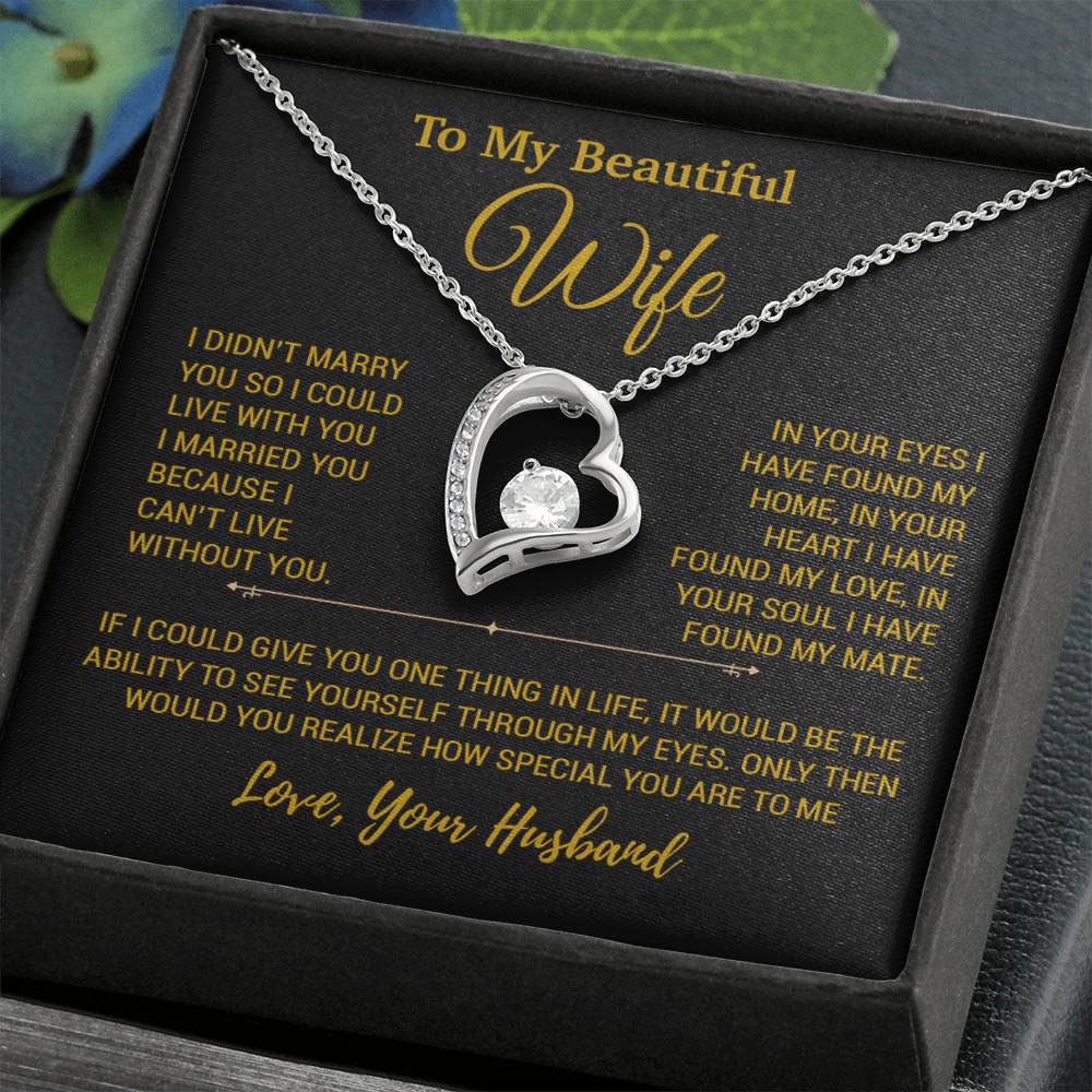 To My Wife Necklace, Christmas Gifts For Women, Anniversary Gift For Wife 24_12_Gold