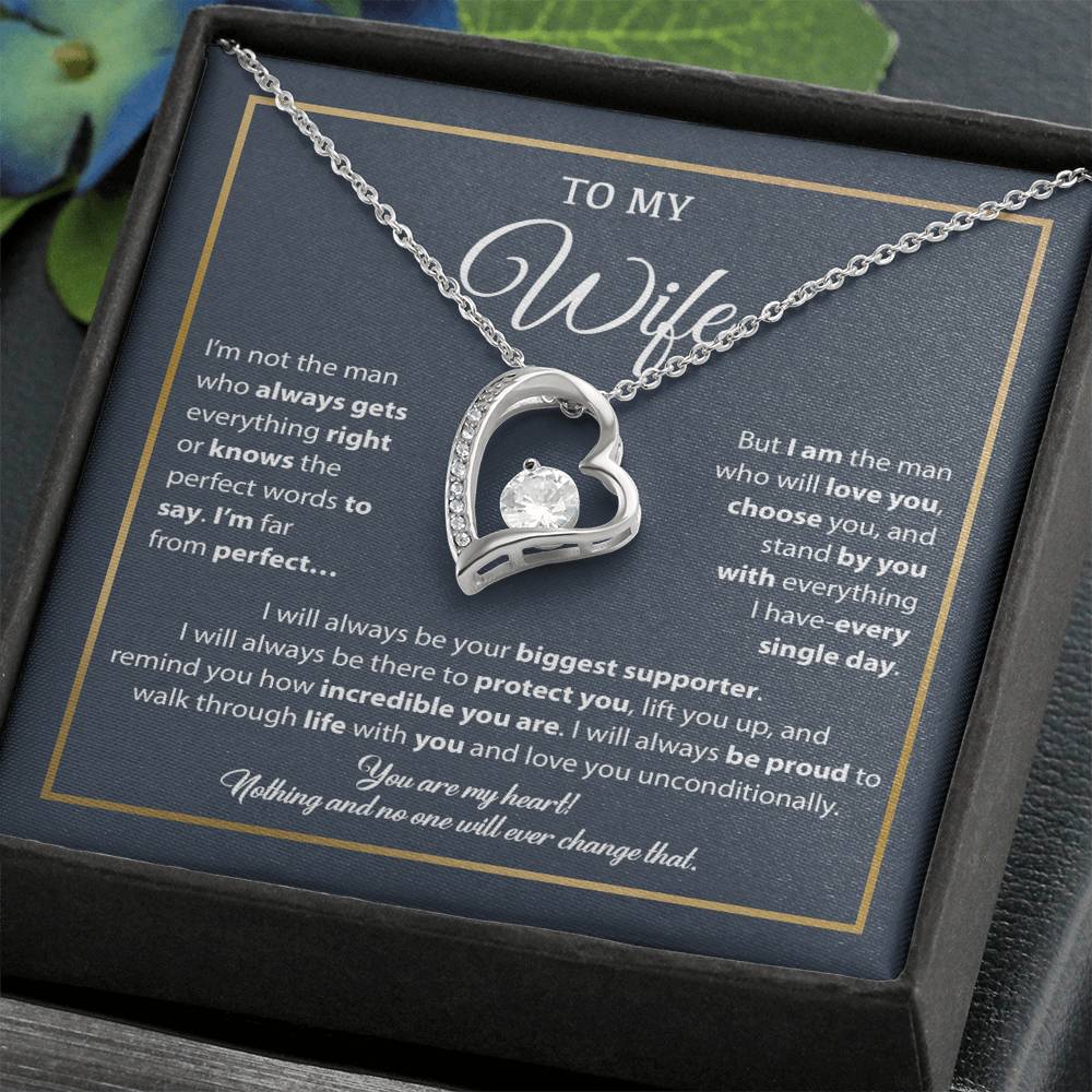 To My Wife Necklace, Gift For Wife, Anniversary Gift For Wife, Necklace For Wife 5_1_Blue_White