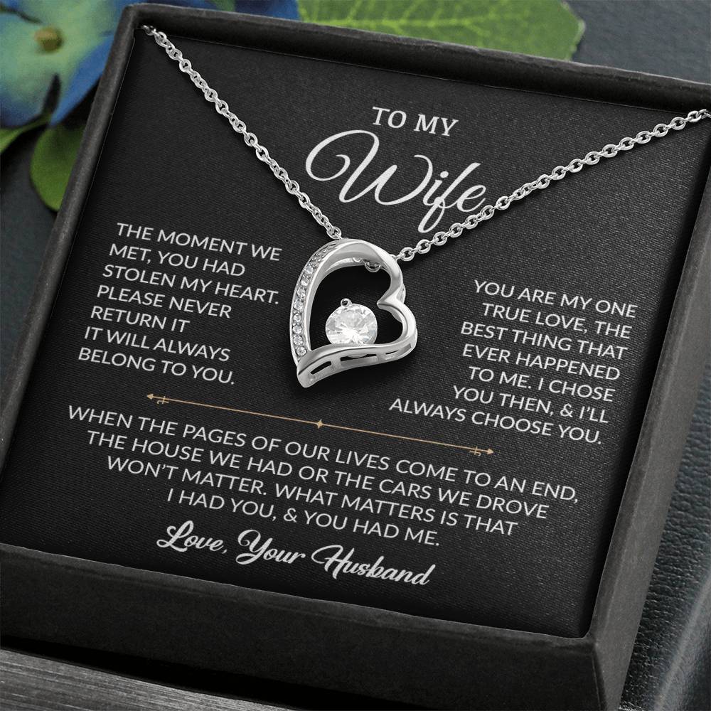 To My Wife Necklace, Gift For Wife, Anniversary Gift For Wife, Necklace For Wife
