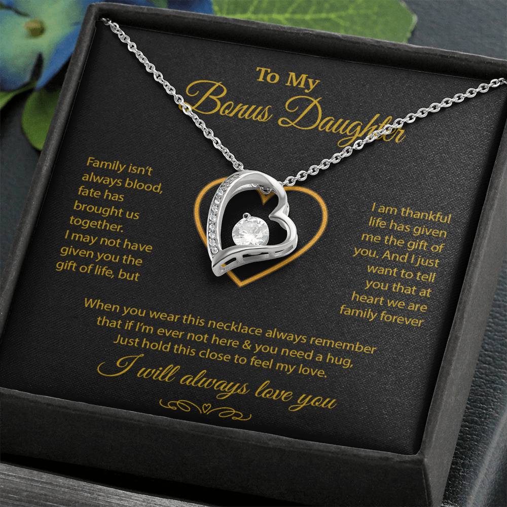 To My Bonus Daughter Necklace, Gift for Bonus Daughter, Step Daughter Birthday 28_9