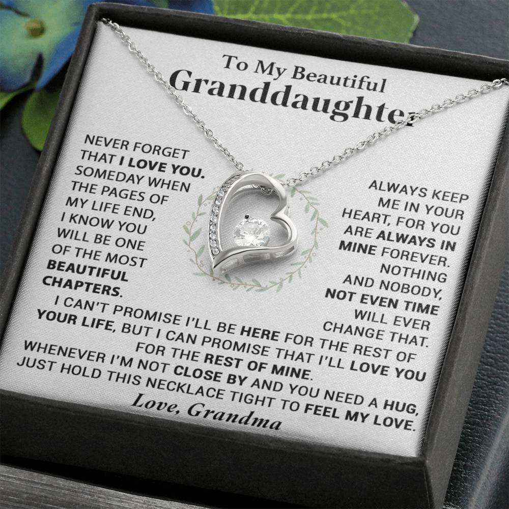 To My Granddaughter Necklace, Granddaughter Birthday, Graduation, Gift from Grandpa