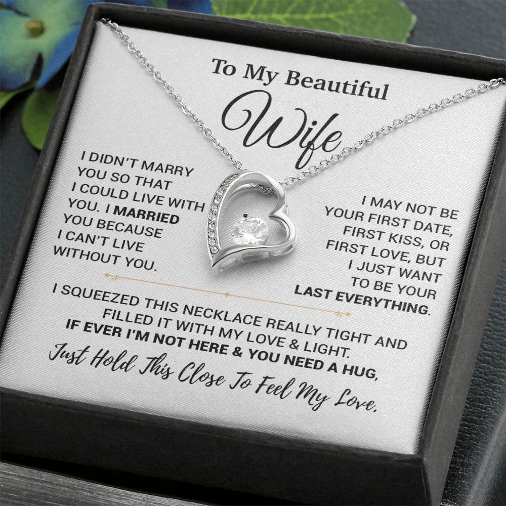 To My Wife Necklace, Christmas Gifts For Women, Anniversary Gift For Wife 7_9_White
