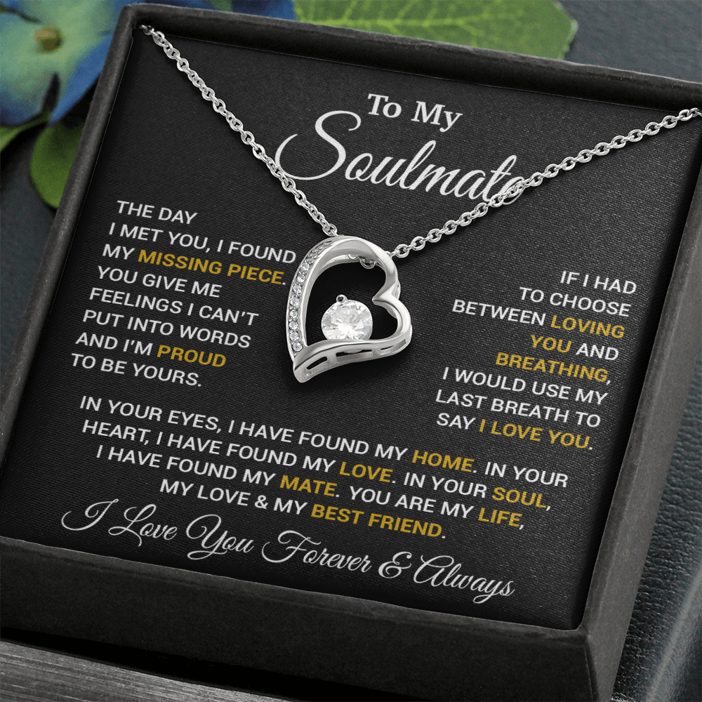 To My Soulmate Necklace, Valentines Day Gift, Gift For Wife, Anniversary Gift 14_2
