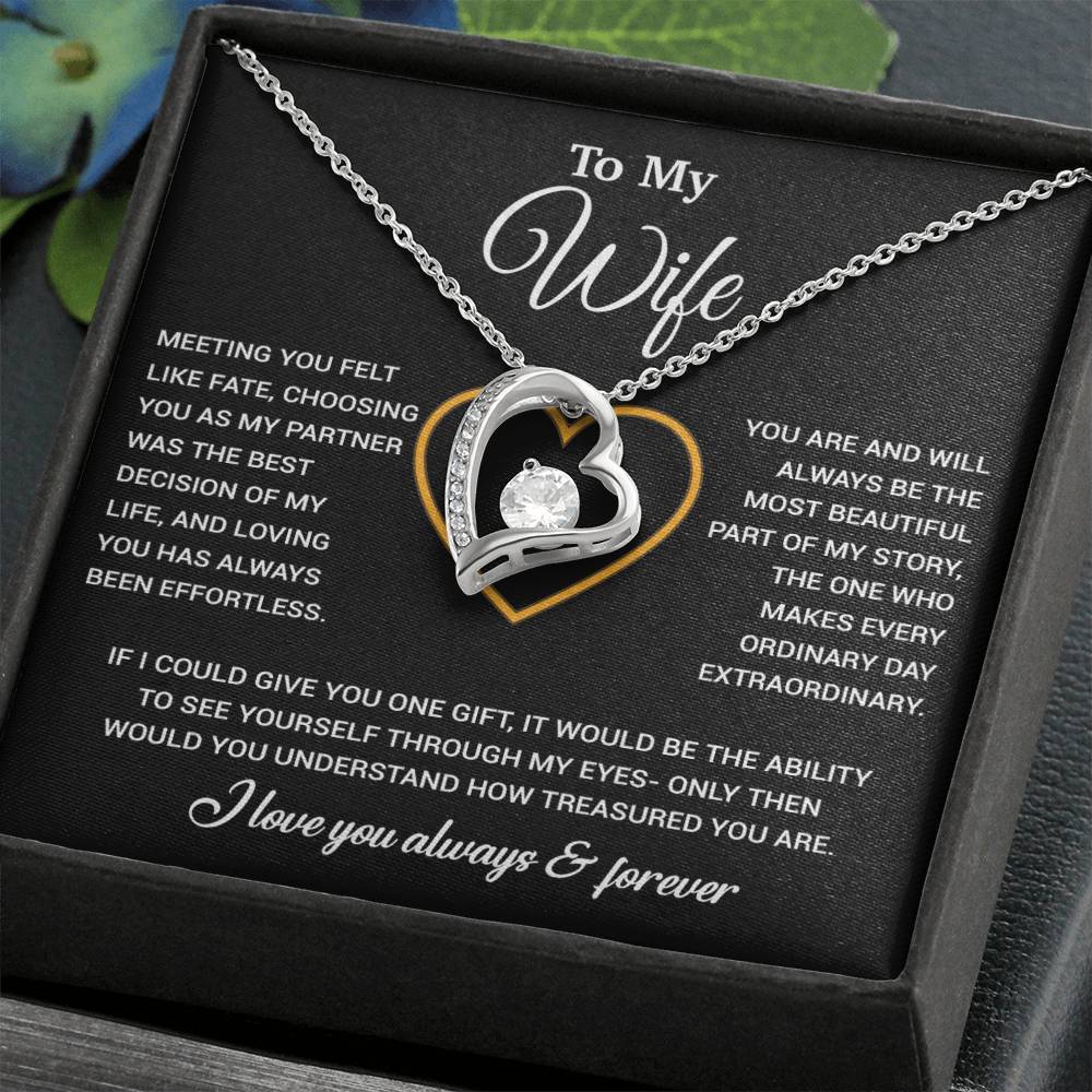 To My Wife Necklace, Christmas Gifts For Women, Anniversary Gift For Wife 1_1_Black