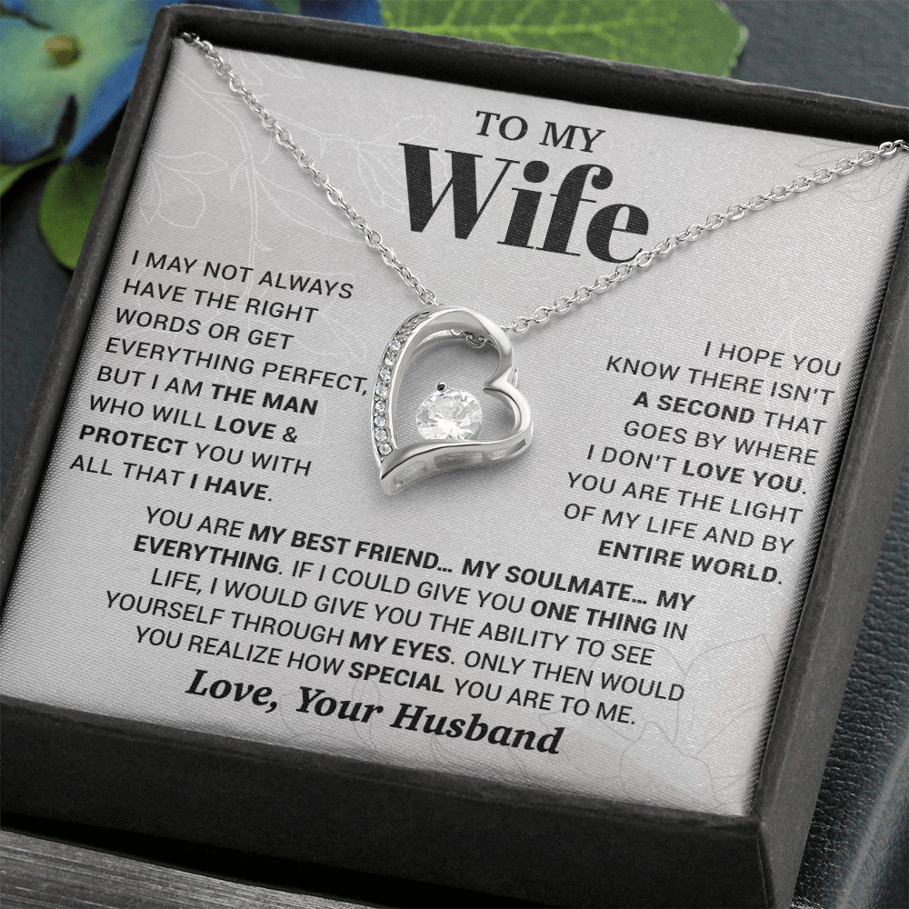 To My Wife Necklace, Christmas Gifts For Women, Anniversary Gift For Wife 13_10_White