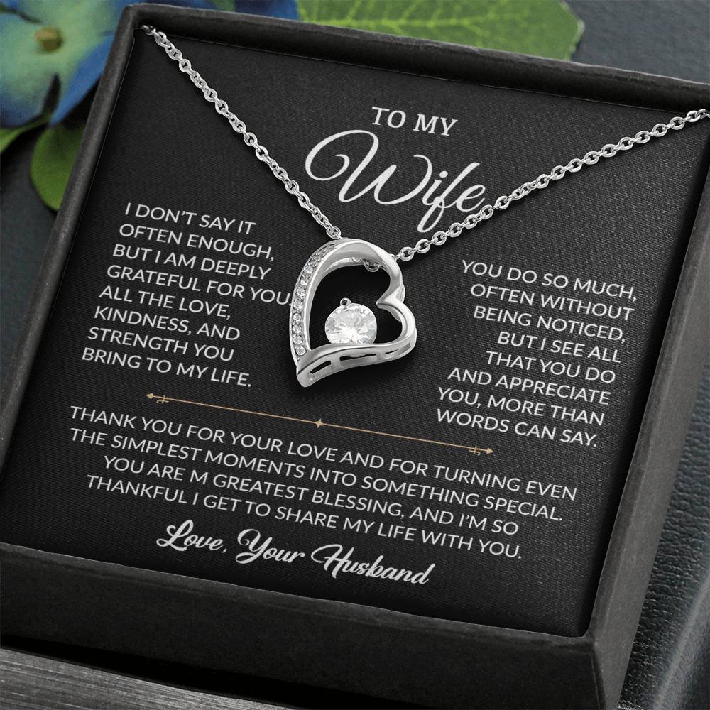 To My Wife Necklace, Gift For Wife, Anniversary Gift For Wife, Necklace For Wife