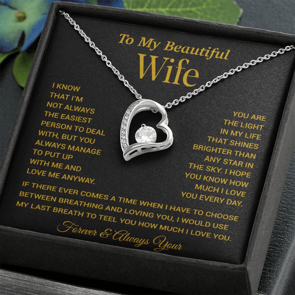To My Wife Necklace, Gift For Wife, Anniversary Gift For Wife, Christmas Gift 28_11_Gold