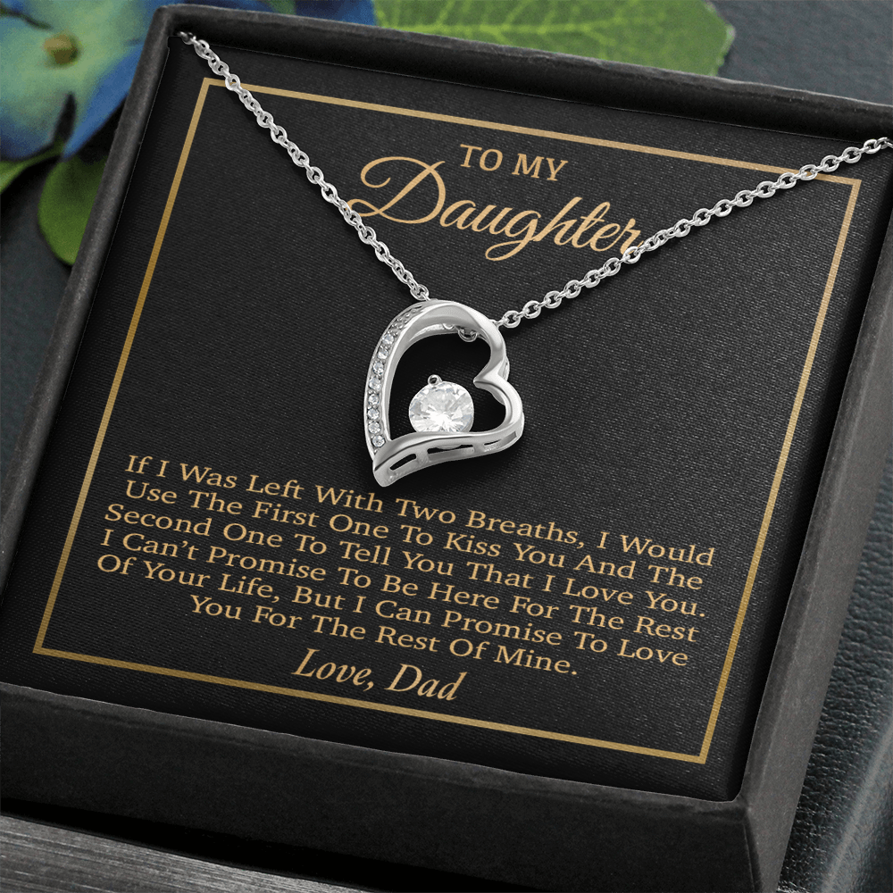 To My Daughter Necklace, Gift for Daughter from Dad, Father Daughter Necklace 31_3_Gold