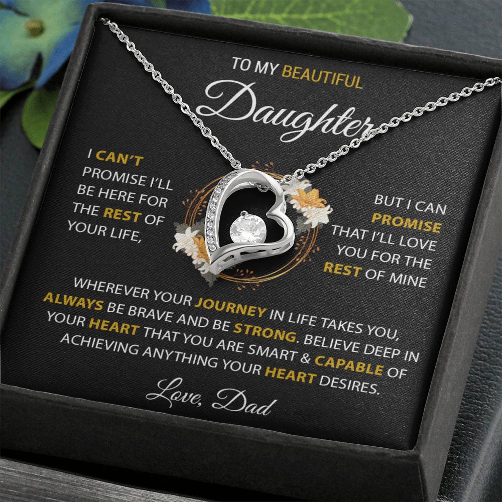 To My Daughter Necklace, Daughter Father Necklace, Daughter Gift From Dad99