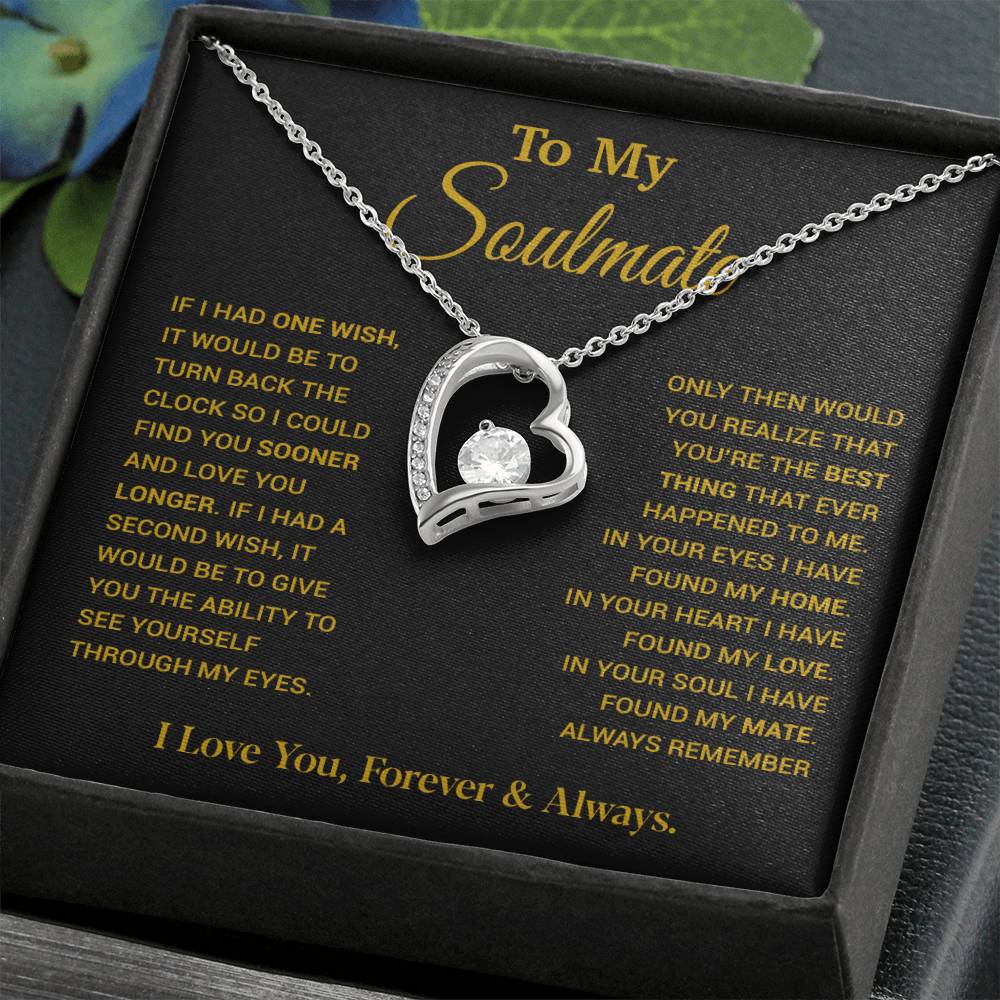 To My Soulmate Necklace, Soulmate Gift, Gift For Girlfriend, Christmas Gift 9_12_Gold