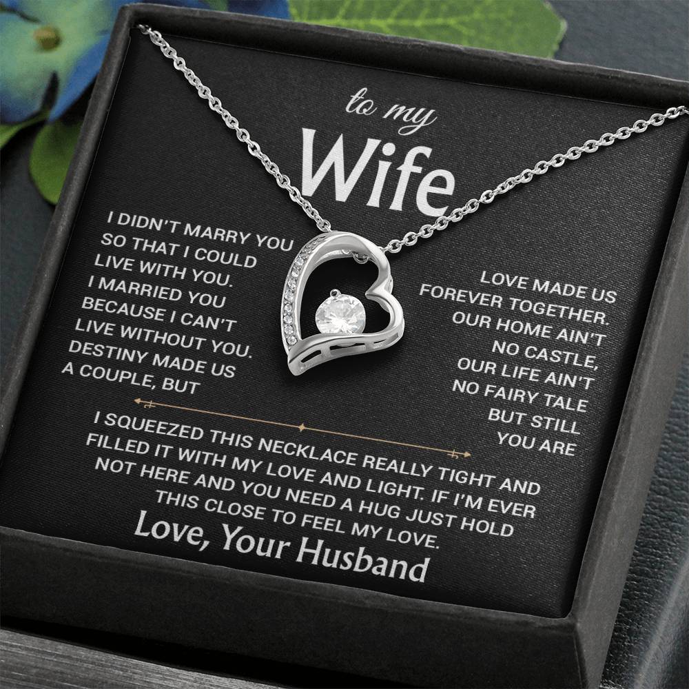 To My Wife Necklace, Christmas Gifts For Women, Anniversary Gift For Wife 17_12_Black