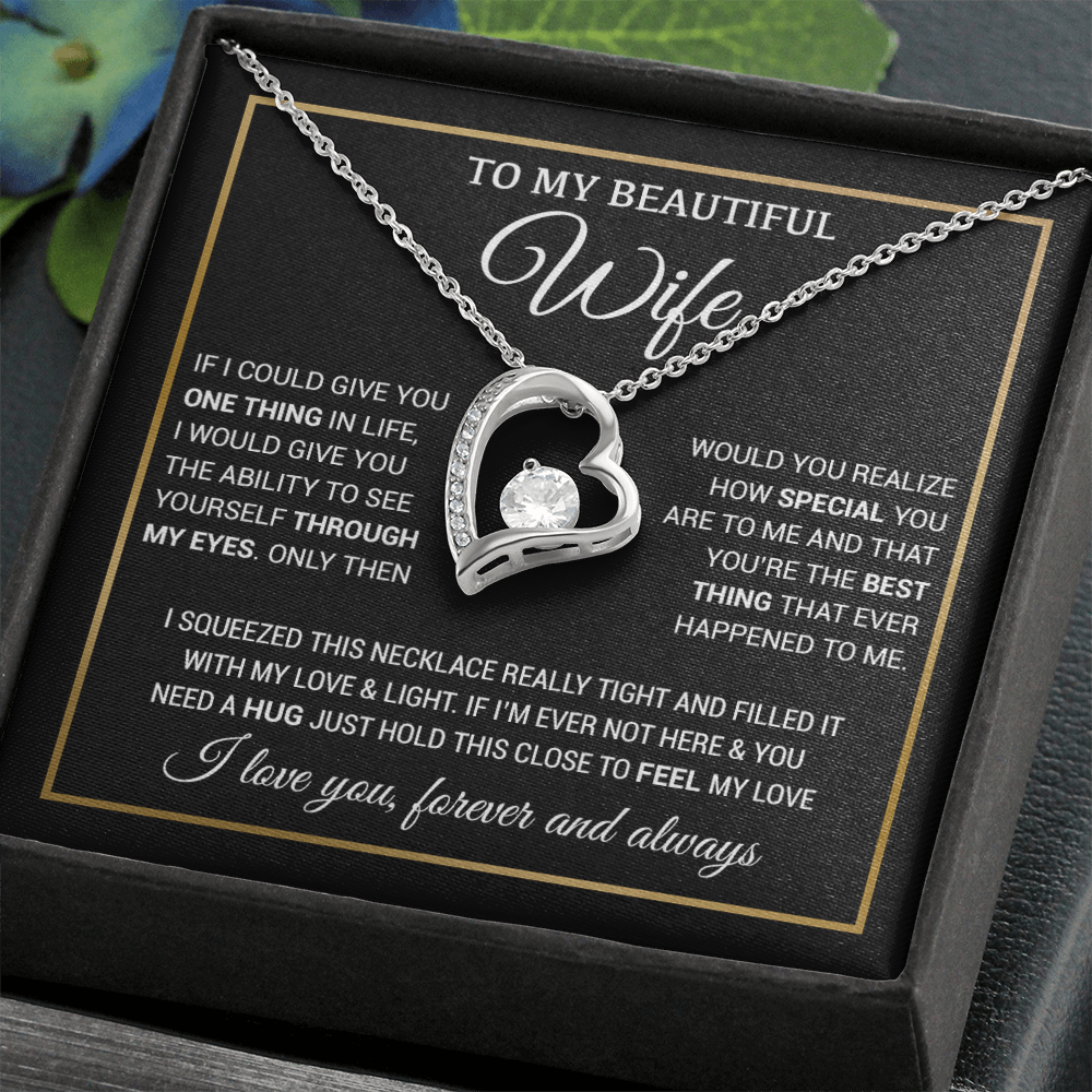 To My Wife Necklace, Christmas Gifts For Women, Anniversary Gift For Wife 5_11_Black